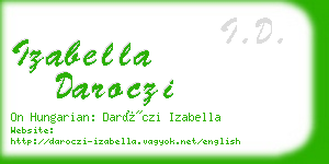 izabella daroczi business card